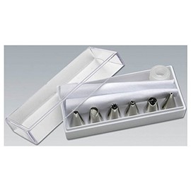 GSD Professional Grade Icing (Piping) Set with Cotton Bag : Seven Stainless Steel Nozzles & Coupler Set