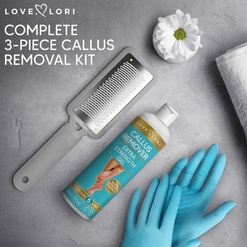 LOVE, LORI Foot Callus Remover - Pedicure Supplies Scrubber Dead