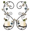 JUCONSIN Wall Sconces Candle Holder Set of 2, Antique Multi-Color