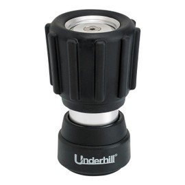 Underhill Magnum-Mini Garden Water Hose Nozzle, Sprayer, 3/4-Inch Thread Inlet, Jet Attachment, Heavy-Duty Metal and Rubber, Adjustable, NG350