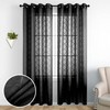 KOUFALL Black Curtains 84 Inches Long for Living Room Bedroom,Sheer