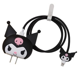 3D Cute Cartoon Charger Protector Case - Compatible for Apple 20W USB-C Power Adapter and Lightning Cable, No.05(4in1)