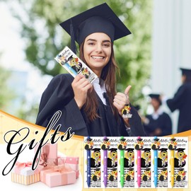 Sinload 48 Sets Graduation Gifts Bulk Graduation Pens Class of 2025 Grad Duck Pens Duck Keychain Greeting Cards Diploma Gifts for University College Middle High School Graduate Party