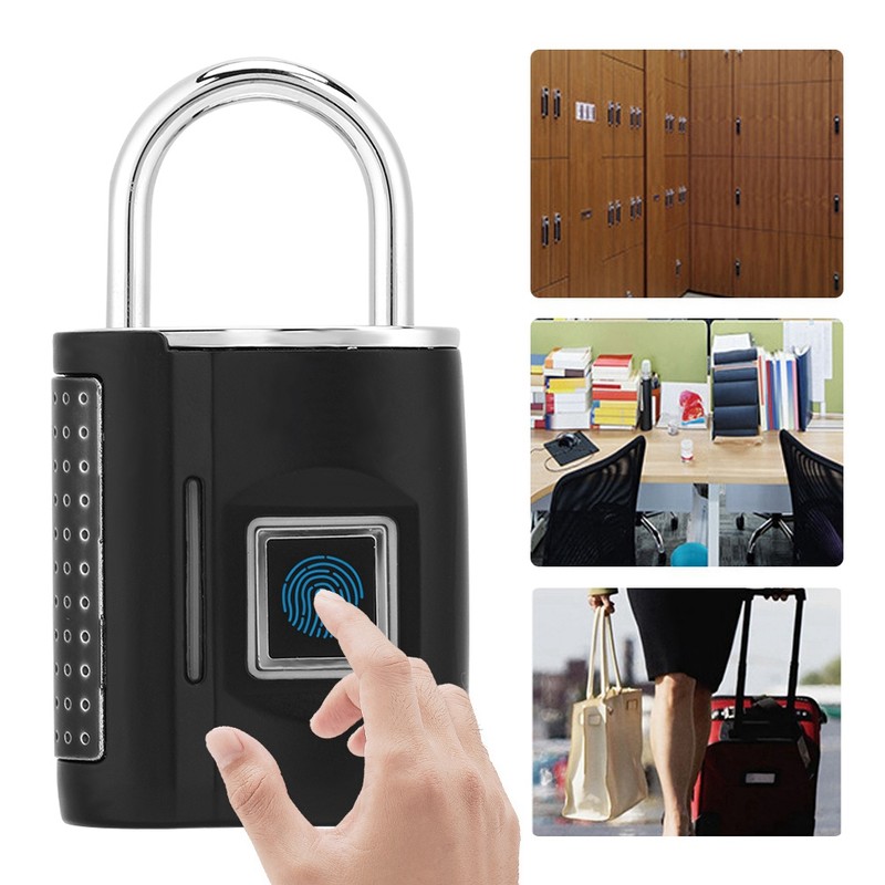 Smart Fingerprint No Password Unlock Padlock Customs Lock for Suitcase