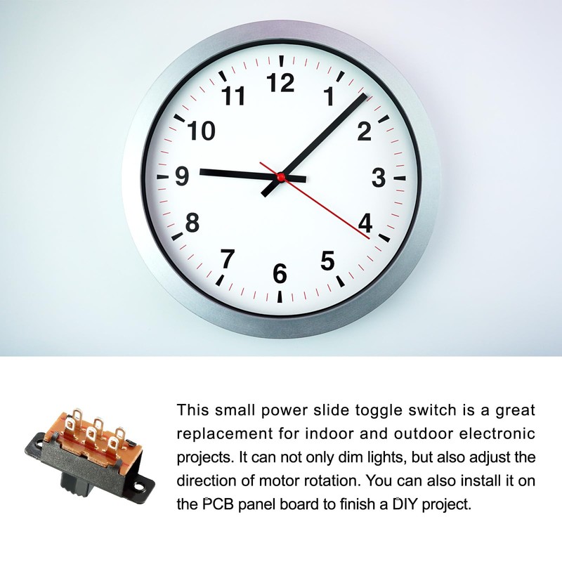 Rebower Switch Lock Sliding Control 6 Terminals 2P2T [for Electronic