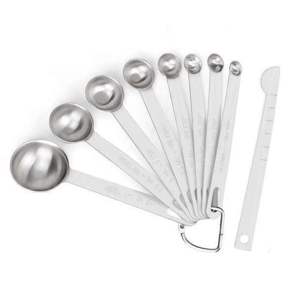 Upgrade 9 PCS Stainless Steel Measuring Spoons Set, Small Tablespoon,