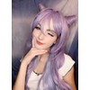 SL Purple Keqing Cosplay Wig with Horns Pigtails Game Anime