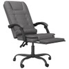 YAFF Massage Reclining Office Chair Gray Faux Leather-9775