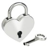 HMF Mini decorative padlock with key in heart shape, 5.9