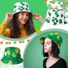 Halfchet 4 Pcs St. Patrick's Day Bucket Hat Shamrock Fisherman