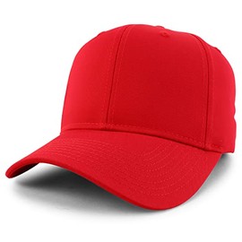 Trendy Apparel Shop - Gorra de béisbol ajustable con corona alta, Rojo -, One Size