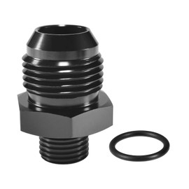 STPCTOU 10AN Male Flare to 6AN ORB O-ring Boss Fuel Pump Rail Fitting Adapter Aluminum Alloy Connector Black Anodized