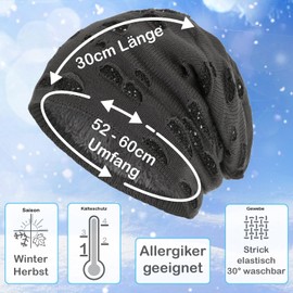 Compagno Women's Winter Hat with Sequins Warm Lined Beanie Knitted Hat Cap One Size -