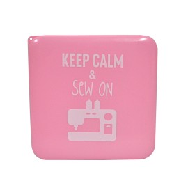 Unbranded Keep Calm and Sew On Pink Antibacterial Mask Case