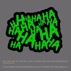 Own The Avenue Haha Sticker Decal Joker Serious Evil Body Window Car Green 8" (HAHAsqFCgreen