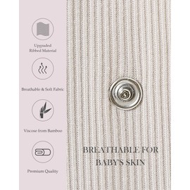 DEFAHN Viscose from Bamboo Baby Side Snap Bodysuit Kimono Onsies 3-Pack Long Sleeve Boy Girl Boys 0-3 Month