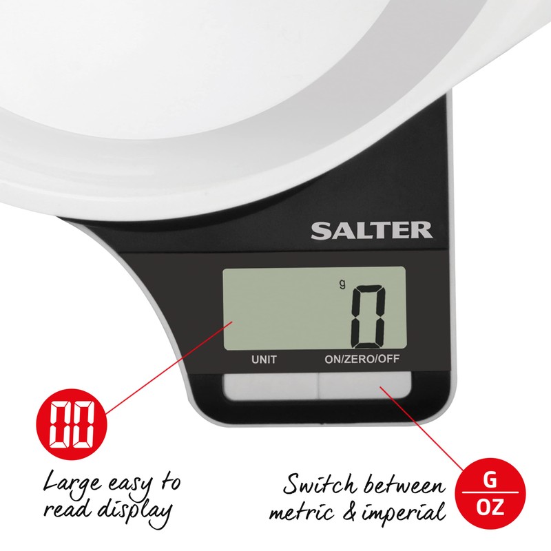 Salter 1089 BKWHDR Measuring Jug Electronic Kitchen Scale, Food/Baking Scale,