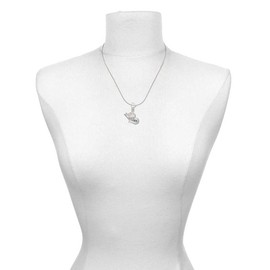 Delight Jewelry Silvertone Large ''Coach'' Heart - Silver-tone Clip on Charm with Mini Year 2025