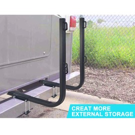 RV Bumper Rack,Bumper Mount Tote Tank Holder,RV Bumper Support Bracket with Heavy-Duty Straps, and Fits 4-4.5 inches Wide and 3.6-6 inches high Bumpers.