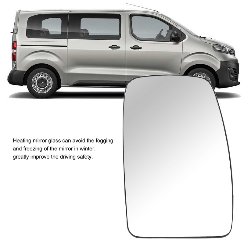 Side Heated Mirror Glass Antifog Clear Visibility Replacement for Vauxhall