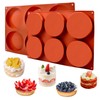 2 Pack Large Silicone Molds for Baking/Non-Stick 4 inch 6-Cavity
