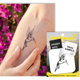 Tatuajes Semipermanentes, Colibrí Pájaro Pequeño, Tatuajes Temporales Larga Duración, Tinta Vegetal Resistente Agua, Duran 1-2 Semanas, Se Revela en 24h, MNF031
