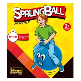 Idena 40094 Ball Happy Face, 45-50 cm, Blue
