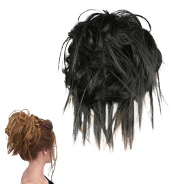 prinfantasy Hair Pieces for Women Messy Bun Short Curly Extension Drawstring Hair Bun Synthetic Fiber Hair Naturel Brown,FQ062