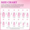 288Pcs White French Tip Press on Nails Square Press on