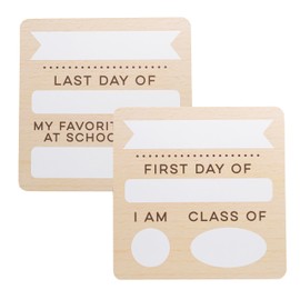 Kate & Milo First & Last Day Board, Dry Erase, Reversible Dry Erase Board, Photo Prop for Kids, Kindergarten Through High School, K-12, Reusable and Erasable