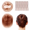 40pcs Hair Nets for Buns, Invisible Elastic Edge Mesh Invisible