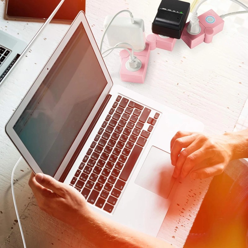 iJoy Flexible Power Strip - 3 AC Outlets and 2