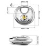 QWORK Disc Locks, 1 Pack Heavy Duty Steel Keyed Padlock