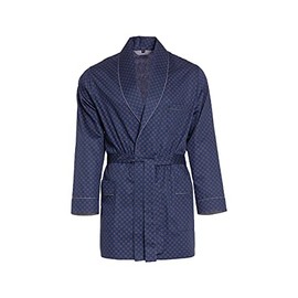Revise RE-509 Elegant Men's Dressing Gown - Short - 100% cotton– Darkblue C10 – M