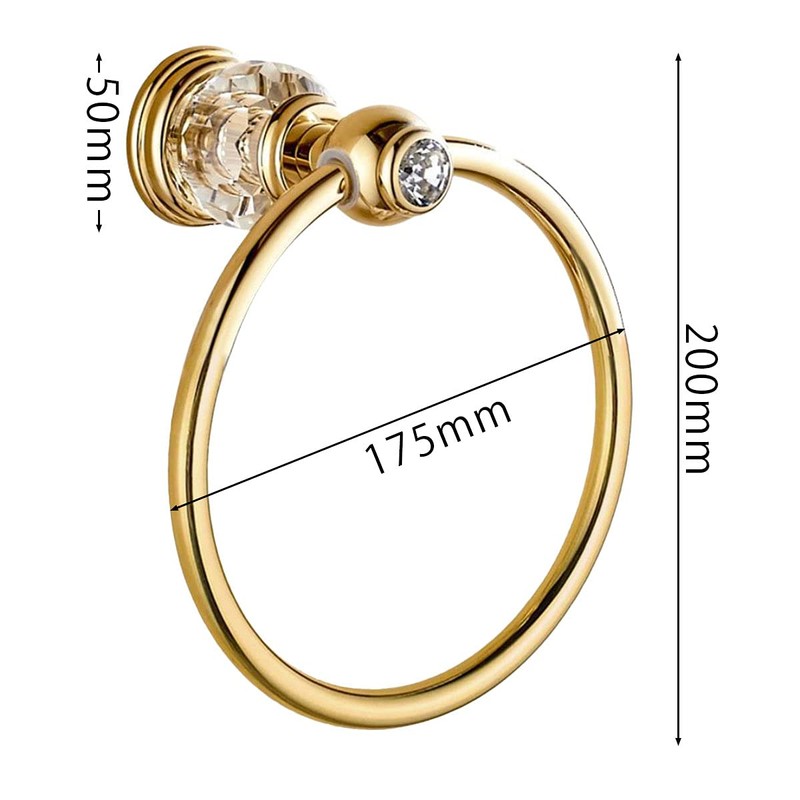 iikuru y146 Silver Towel Ring, Stylish, Towel Rack, Iron, Toilet