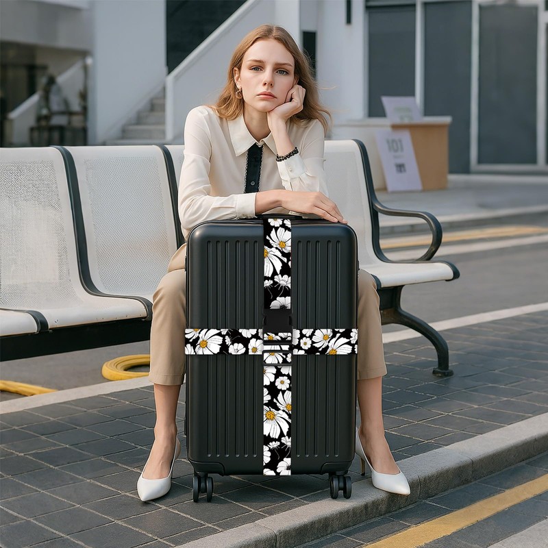 Luggage Straps, 2 Pcs Luggage Straps for Suitcases Strap Suitcase
