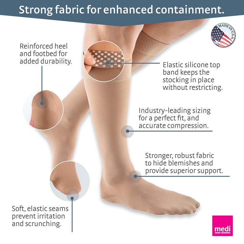 Mediven Plus Knee 30-40mmHg - Black(7wide-reg-ot-silic)