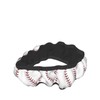 White Baseball Red Lace Steering Wheel Cover, Non Slip Durable