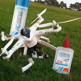 Adhesive Guru CA Glue with Activator (4X 0.9 oz-4x 3.38 fl oz) Professional Cyanoacrylate Adhesive and Super Glue Accelerator for Ceramic,Woodworking, Glass, DIY&Craft,Repair, 3D Printing,Plastic