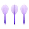 CONDOR Darts Flight Plain Clear Purple Teardrop L