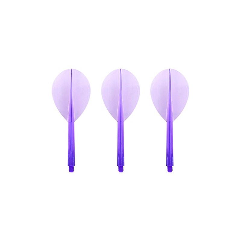 CONDOR Darts Flight Plain Clear Purple Teardrop L