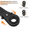 sourcing map Double Box End Reversible Ratcheting Wrench 14mm x