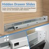 4 Pairs Undermount Drawer Slides 18 inch Undermount Soft Close
