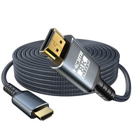 Eareyesail - Cable HDMI 2.1 de 8 K, 25 pies, 48 Gbps, cables trenzados para juegos de ultra alta velocidad, compatible con 8 K@60 Hz/4 K@120 Hz, eARC, HDR dinámico, HDCP 2.2/2.3, 3D, VRR para monitor
