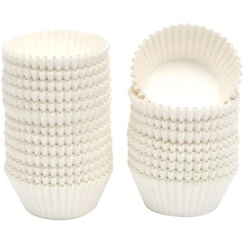 Gcardist Large Size White Cupcake Liners 200-Count Muffin Liners Food Grade Jumbo Baking Cups Paper No Smells (Large Size)