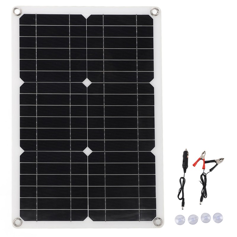 18V 20W Portable Solar Panel Semi Flexible Monocrystalline Waterproof Solar