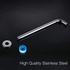 NearMoon Shower Arm, Extra Extension Arm with Flange, Stainless Steel