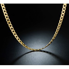 Barzel 18k Gold Plated Diamond Cut Cuban Link Chain Necklace 5MM (22, Diamond Cut CU100)