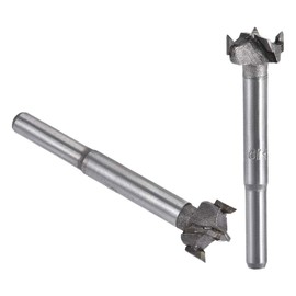 Boxonly 2Pcs Woodworking Hole Opener Drill Bit 17mm+18mm Forstner Drill Bits Tungsten Carbide Wood Hole Saw Hinge Drilling Boring Bit Cutter