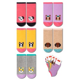 soxo Ladies Ankle Socks Trainer Socks Women Cotton Funny Gift Fun Multipack Cosy 2.5-6.5 Dogs 5 Pairs